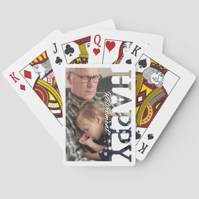 Jeu De Cartes Retirement Photo Playing Cards | Personalized Reti (dos)