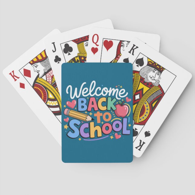 Jeu De Cartes Retour à l'école Enseignant Premier jour d'école D (dos)