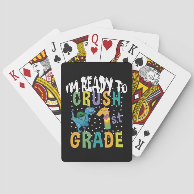 Jeu De Cartes Retour à l'école Je suis prêt à écraser la 1ère an (dos)