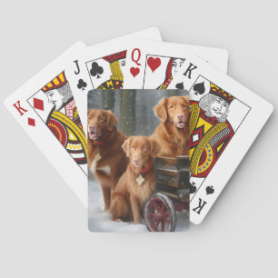 Jeu De Cartes Rétracteur de traîneau enneigé de Nouvelle-Écosse
