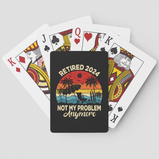 Jeu De Cartes Retraité 2024 Plus Mon Problème Drôle (dos)