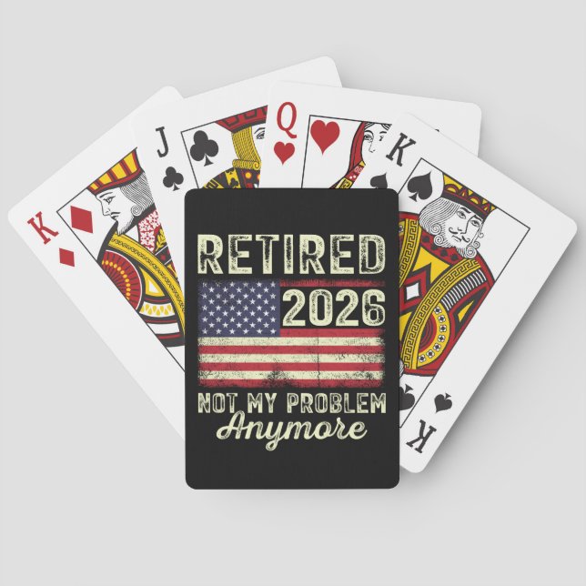 Jeu De Cartes Retraité 2026 Plus Mon Problème (dos)
