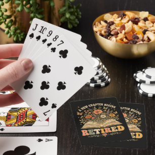 Jeu De Cartes Retraité Un Nouveau Chapitre Commence Livre Floral