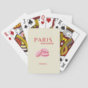 Jeu De Cartes Retro Abstrait Pastel Paris Travel Art
