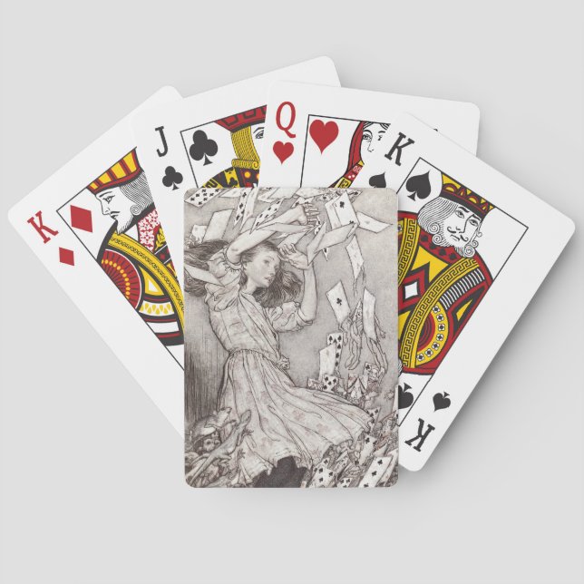 Jeu De Cartes Retro Alice Falling Cards Victorian Design (dos)