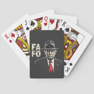 Jeu De Cartes Retro Américain Donald Trump FAFO USA Drapeau Patr