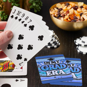 Jeu De Cartes Retro Blue Stylish Amusement Dans Ma Citation De L