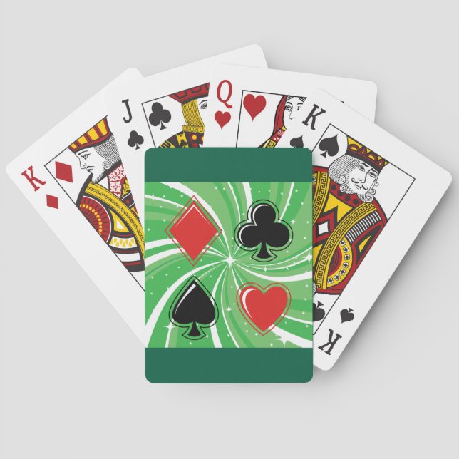 Jeu De Cartes Retro Card Suits Vibrant Red and Black (dos)