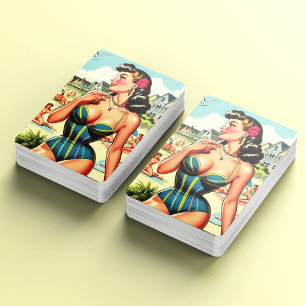 Jeu De Cartes Retro Classic Beach Pin Up