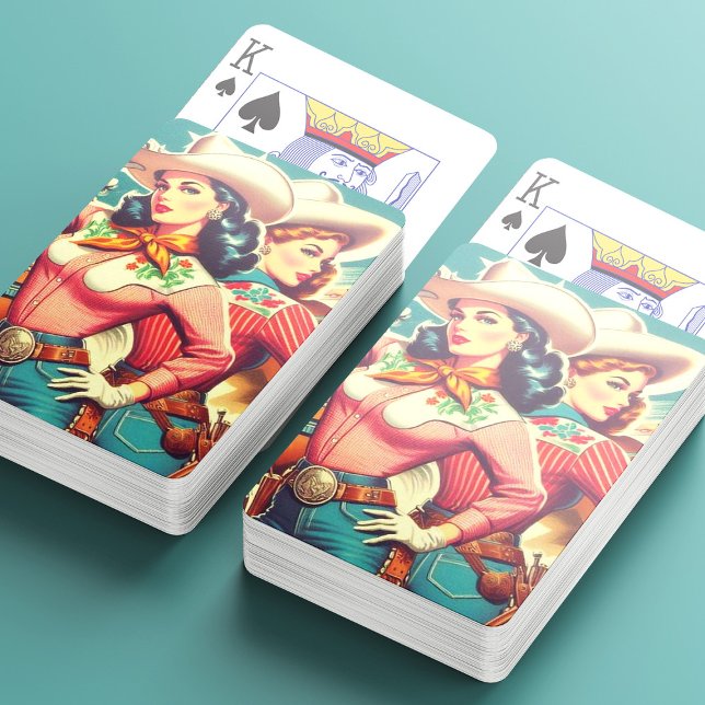 Jeu De Cartes Retro Cowgirls Pin-ups (Créateur téléchargé)