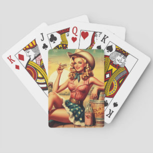 Jeu De Cartes Retro Cute Cowgirl