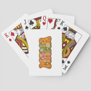 Jeu De Cartes Rétro Floral Maman : Typographie Vintage Groovy