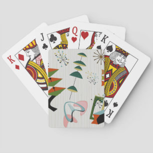 Jeu De Cartes Rétro Inspiré de l'Ère Eames Atomique