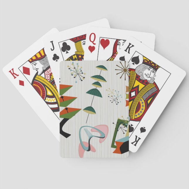 Jeu De Cartes Rétro Inspiré de l'Ère Eames Atomique (dos)