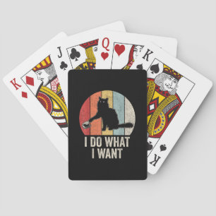 Jeu De Cartes Rétro Je Fais Ce Que Je Veux Chat Chemise Amoureux
