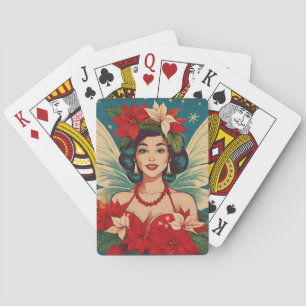 Jeu De Cartes Retro les années 50 Tropical Christmas Pin-Up Beau