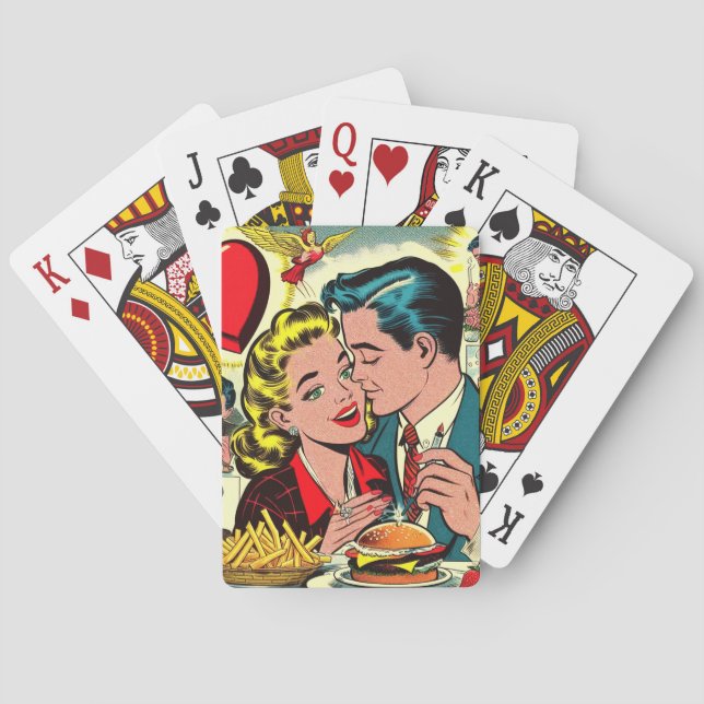 Jeu De Cartes Retro Love Couple Comics (dos)