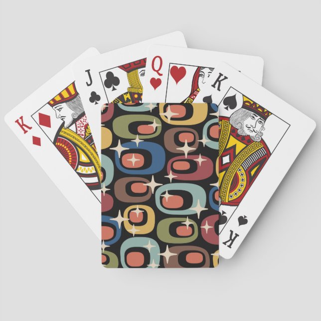 Jeu De Cartes Retro Mid Century Modern Abstract (dos)