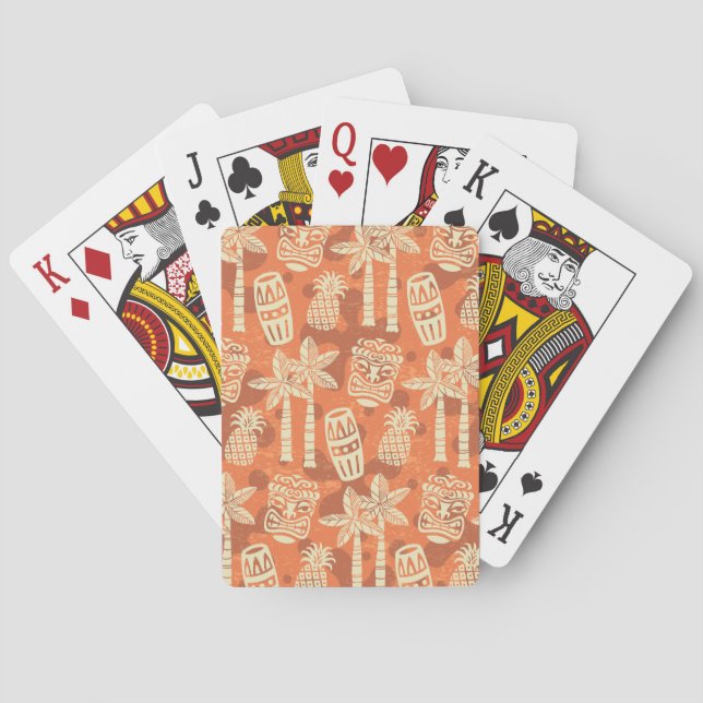 Jeu De Cartes Retro Mid Century Modern Tiki Pattern (dos)