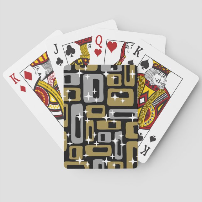 Jeu De Cartes Retro Mid-Century Moderne Abstrait (dos)