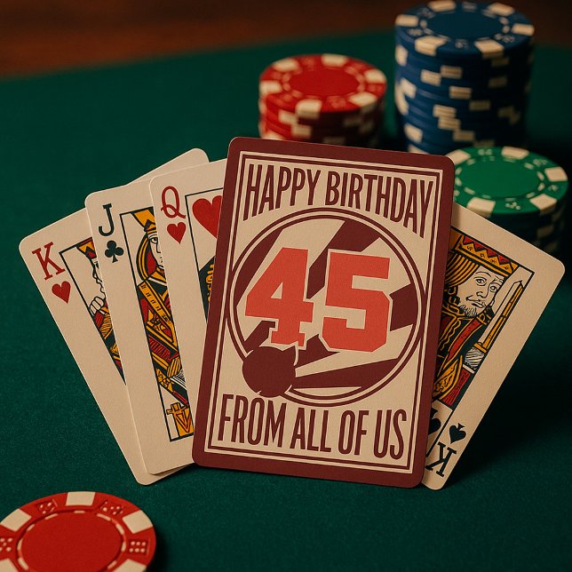 Jeu De Cartes Rétro Milieu du Siècle Moderne 45e Anniversaire (Créateur téléchargé)