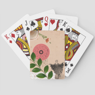 Jeu De Cartes Retro Moderne Vintage Collage Amusant rose mignon
