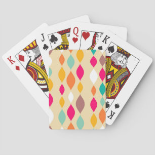 Jeu De Cartes Rétro motif d'abrégé sur style