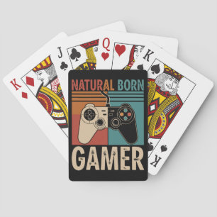 Jeu De Cartes Rétro Né Joueur Amusant