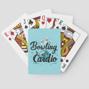 Jeu De Cartes Retro Neon "Bowling Is My Cardio" Funny Bowling
