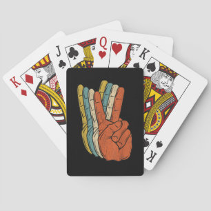 Jeu De Cartes Retro Paix Vintage 60's 70's Hippie