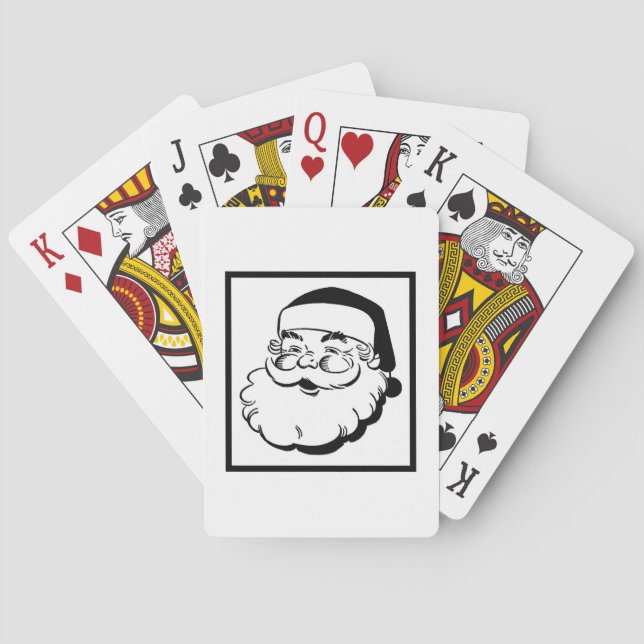 Jeu De Cartes Retro Père Noël White (dos)
