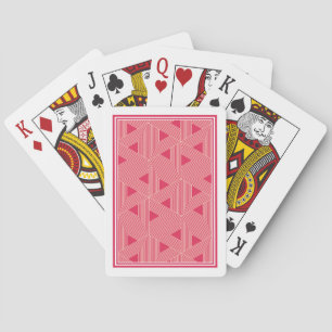 Jeu De Cartes Rétro rose Sakura Japon Triangle Motif géométrique