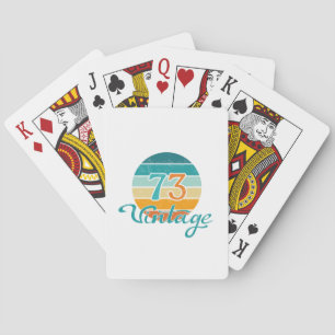 Jeu De Cartes Retro Sunset 73 Vintage en détresse