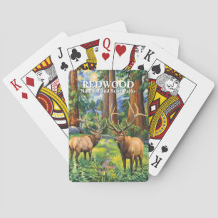 Jeu De Cartes Rétro Van Gogh Parc national de Redwood Faune Élan