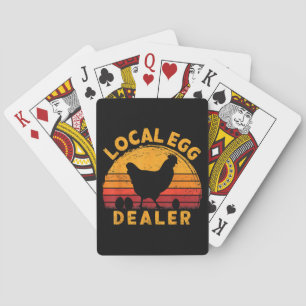 Jeu De Cartes Retro Vintage Concessionnaire d'oeufs de poulet fe