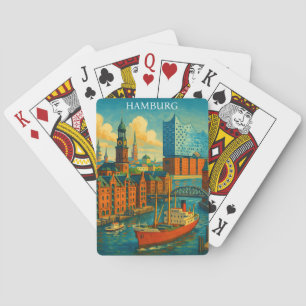 Jeu De Cartes Rétro Vintage Hambourg Allemagne Elbphilharmonie
