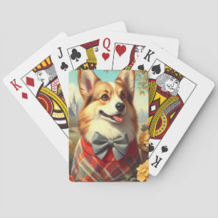 Jeu De Cartes Retro Welsh Corgi Cardigan Peinture