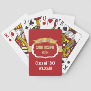 Jeu De Cartes Réunion de classe personnalisée RED 50e
