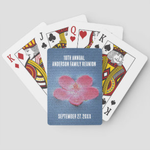 Jeu De Cartes Réunion de famille Floral Souvenir de vacances d'é