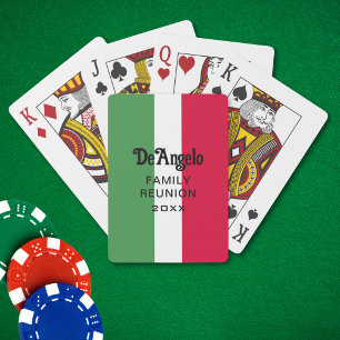 Jeu De Cartes Réunion de nom de famille italien personnalisé