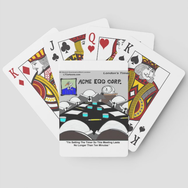 Jeu De Cartes Réunion d'entreprise à cran drôle (dos)