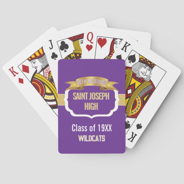 Jeu De Cartes Réunion des 50 ans de la promotion PURPLE personna (dos)