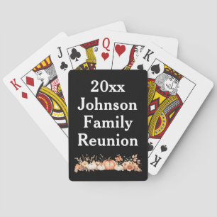 Jeu De Cartes Réunion familiale Automne Automne Thanksgiving Inv