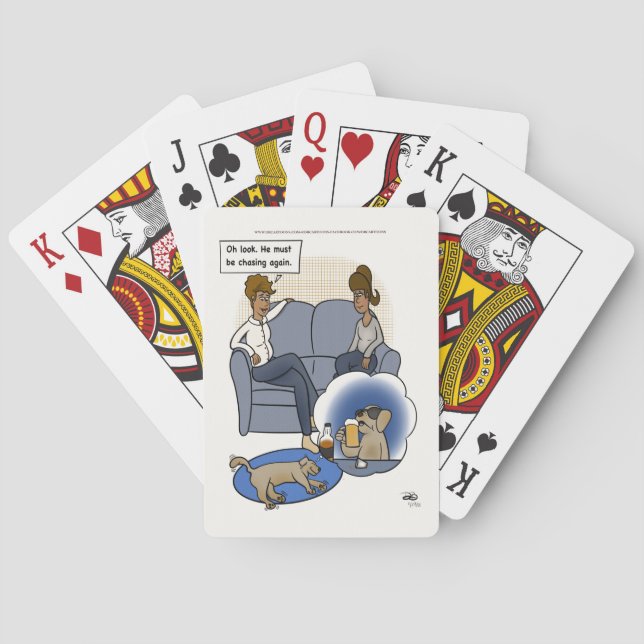 Jeu De Cartes Rêve de chasse aux chiens (dos)