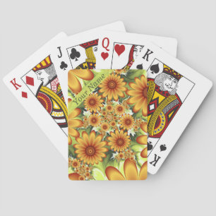 Jeu De Cartes Rêve floral, Fleur Abstraite moderne Nom fractal