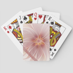 Jeu De Cartes Rêve Rose Tendre Abstrait Fleur d'Art Fractal Nom