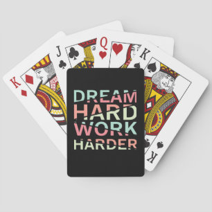 Jeu De Cartes Rêver dur travail dur classique