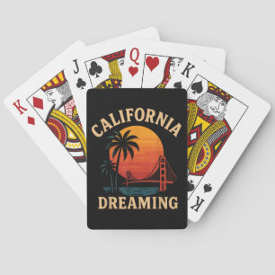 Jeu De Cartes Rêverie californienne Pont Golden Gate Coucher de