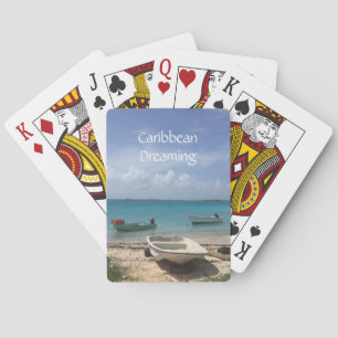 Jeu De Cartes Rêverie caribéenne Bateaux de pêche de Bonaire Océ