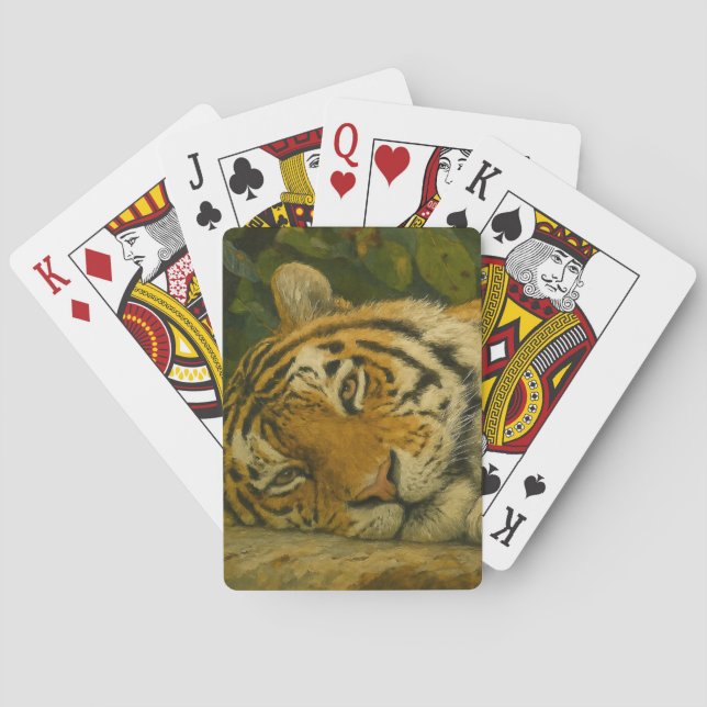 Jeu De Cartes Reverie forestière - Tigre de repos dans la lumièr (dos)